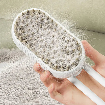 Steam brush for dogs and cats 3 in 1