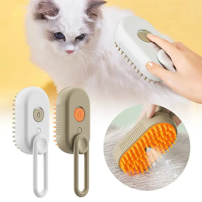 Steam brush for dogs and cats 3 in 1