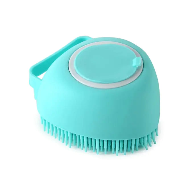 Silicone Comb with Shampoo Box Pet Dog Brush