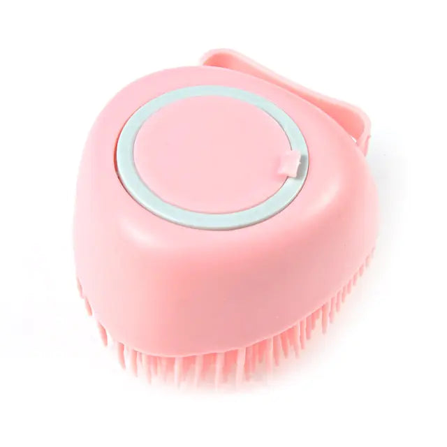 Silicone Comb with Shampoo Box Pet Dog Brush