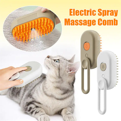 Steam brush for dogs and cats 3 in 1