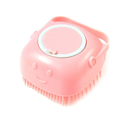 Silicone Comb with Shampoo Box Pet Dog Brush